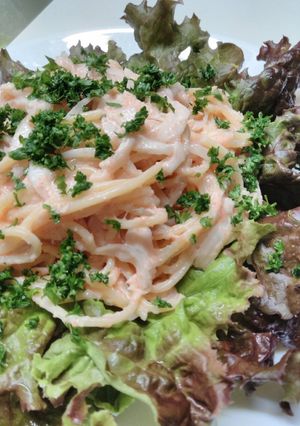 10分で✾業務スーパー明太スパサラ-レシピのメイン写真