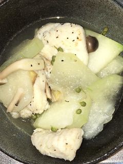 白身魚と冬瓜の山椒塩煮-レシピのメイン写真