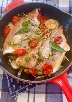 セミドライトマトと鯛のワイン煮-レシピのメイン写真