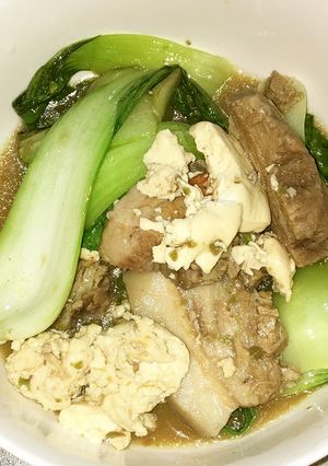 豚バラ肉とチンゲン菜の山椒オイスター煮-レシピのメイン写真