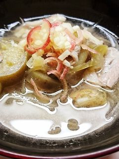 なすとみょうがの豚汁-レシピのメイン写真
