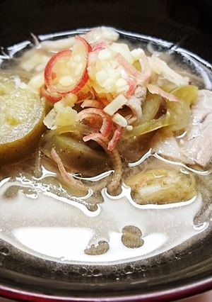 なすとみょうがの豚汁-レシピのメイン写真