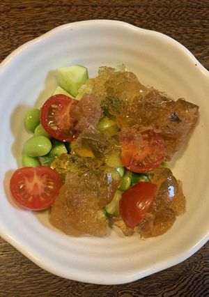 枝豆の梅干しジュレかけ-レシピのメイン写真