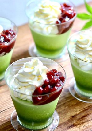 抹茶のパンナコッタ　糖質オフスイーツ！-レシピのメイン写真