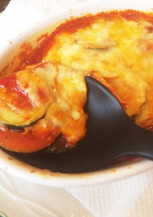 ズッキーニ のトマトソースチーズ焼き♪-レシピのメイン写真