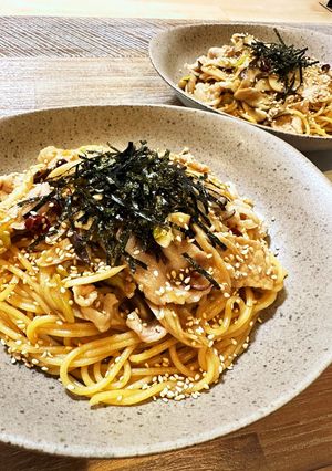 豚とエリンギの旨辛バター醤油パスタ-レシピのメイン写真