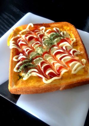 フライパンで簡単エッグトーストの作り方-レシピのメイン写真