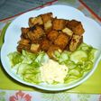 絹厚揚げのカリカリ焼き+きゅうりの塩もみ