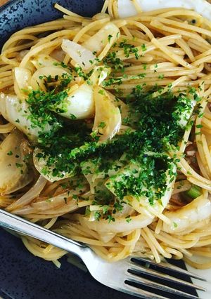 あまり物で　海苔の佃煮パスタ-レシピのメイン写真