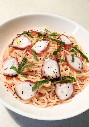 タコのガスパチョ風パスタ-レシピのメイン写真
