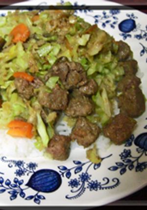 :*ﾟ*:野菜サイコロステーキ丼-レシピのメイン写真