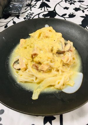 糖質ゼロ麺カルボナーラ-レシピのメイン写真