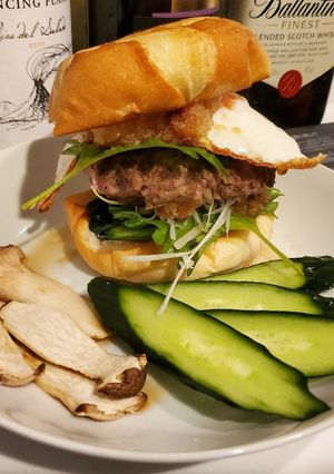 肉汁溢れる　あっさり和風おろしバーガー-レシピのメイン写真