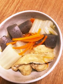油揚げ白菜人参コンニャクのヘルシー煮浸し-レシピのメイン写真