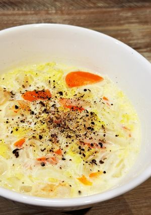 シーフードチャウダーにゅうめん-レシピのメイン写真