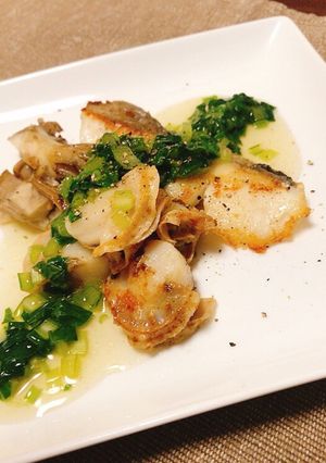 白身魚とホタテのソテー♡小松菜ソース-レシピのメイン写真