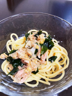 簡単!なめ茸&ツナ&ワカメの冷製パスタ-レシピのメイン写真