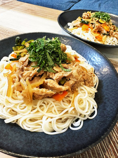 生姜焼き風ぶっかけそうめん-レシピのメイン写真