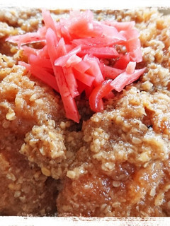 夕食の残り物☆甘口ごまみそヒレかつ丼-レシピのメイン写真
