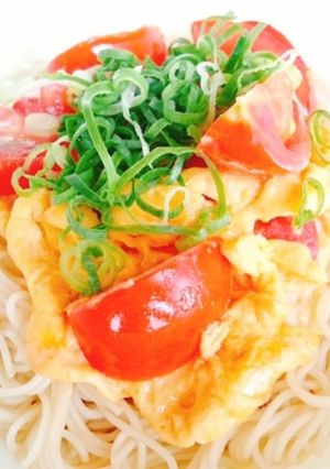 超簡単でおいしい!トマトたまごそうめん-レシピのメイン写真