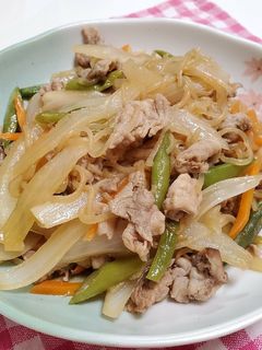 豚肉と白滝の甘辛煮-レシピのメイン写真