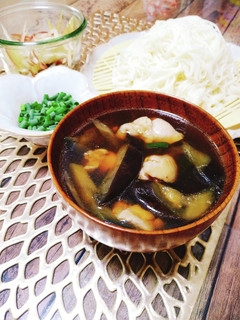 ✿母の味。茄子と鶏のつけ麺✿-レシピのメイン写真
