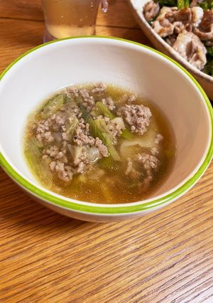 簡単ひき肉ワンタンスープ-レシピのメイン写真