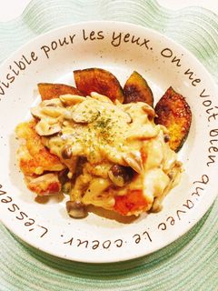 鶏肉とかぼちゃのソテー☆クリームソース★-レシピのメイン写真