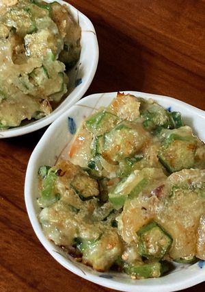 オクラのもっちり焼き-レシピのメイン写真