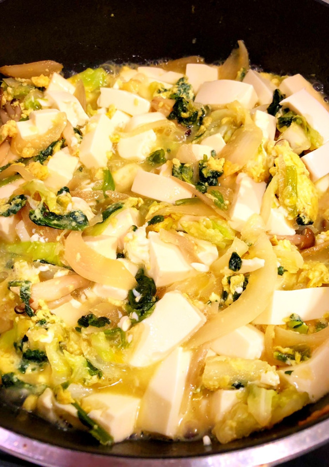 5分で完成！痩せる！豆腐と野菜の卵とじ-レシピのメイン写真