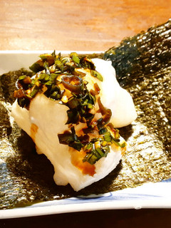 ニラ青唐辛子醤油の磯辺餅-レシピのメイン写真