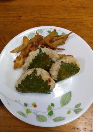 カリカリ梅を使ったつくねバーグ-レシピのメイン写真