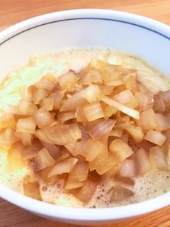 簡単5分!釜玉素麺、新玉生姜焼きのせ-レシピのメイン写真