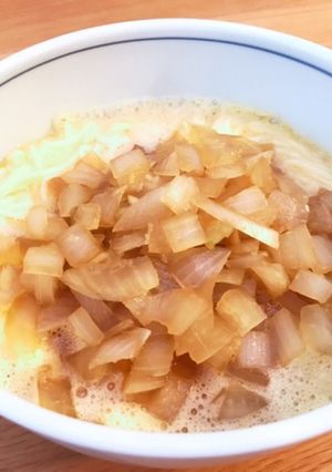 簡単5分！釜玉素麺、新玉生姜焼きのせ-レシピのメイン写真