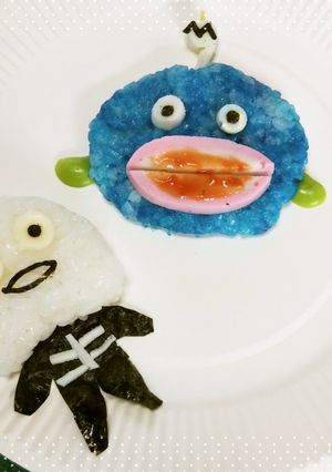 キャラおにぎり　謎の魚-レシピのメイン写真