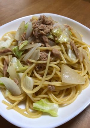 ツナとキャベツの和風パスタ-レシピのメイン写真