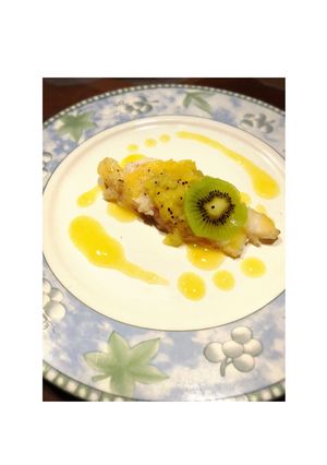 カレイのキウイオレンジソースがけ♩♩-レシピのメイン写真