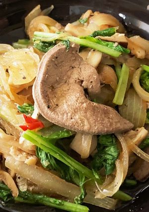 簡単ヘルシー☆豚レバーのペペロンチーノ風-レシピのメイン写真