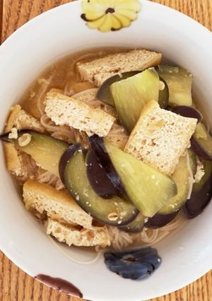 素麺救済　味噌仕立て　ナスのあったか煮麺-レシピのメイン写真