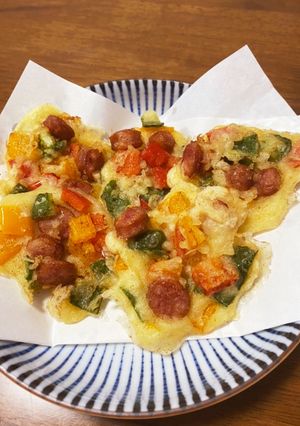 パプリカとウインナーのカラフルかき揚げ-レシピのメイン写真