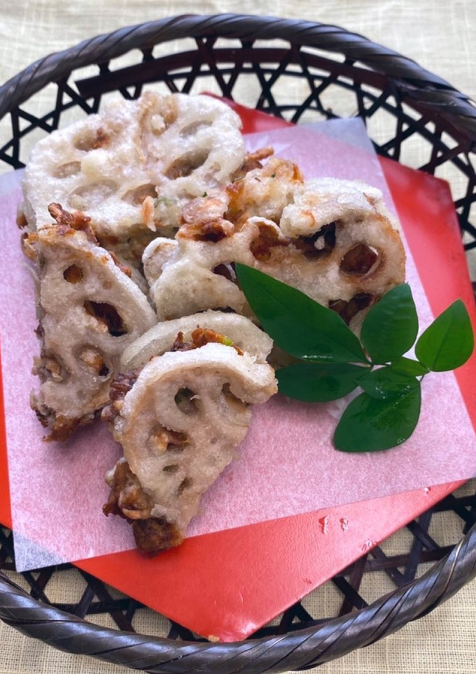 枝豆と鰯の蓮根はさみ揚げ-レシピのメイン写真