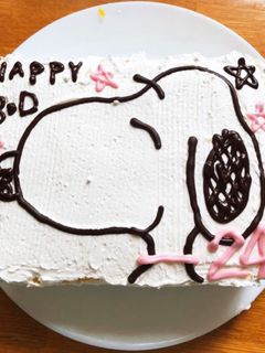 スヌーピーのケーキ☆★誕生日 簡単-レシピのメイン写真