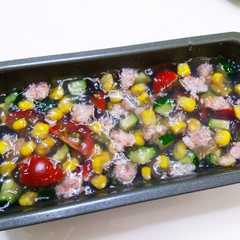 รูปของ 夏野菜の七夕★キラキラ寒天寄せ