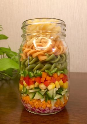 メイソンジャーで！作り置きサラダパスタ-レシピのメイン写真