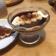 チョコパンナコッタのティラミス風デザート