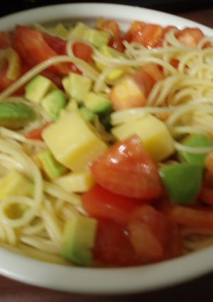5分でできる　トマトとアボカドのパスタ-レシピのメイン写真