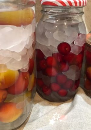 パープル南高梅と小夏（紅さやか）酒-レシピのメイン写真