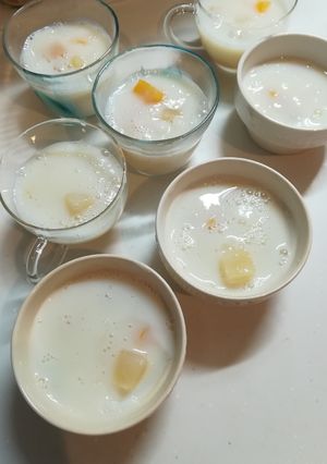 簡単！牛乳優しい甘さ・桃寒天-レシピのメイン写真