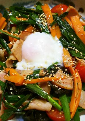 卵で簡単◎ニラとベーコンの炒め物-レシピのメイン写真