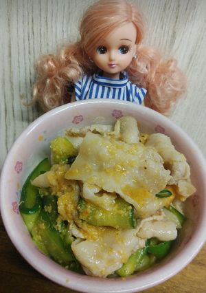 リカちゃん♡きゅうりと豚しゃぶサラダꕤ⠜-レシピのメイン写真